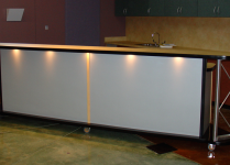 Church welcome booth, church welcome center furniture, church welcome center design, church welcome desk