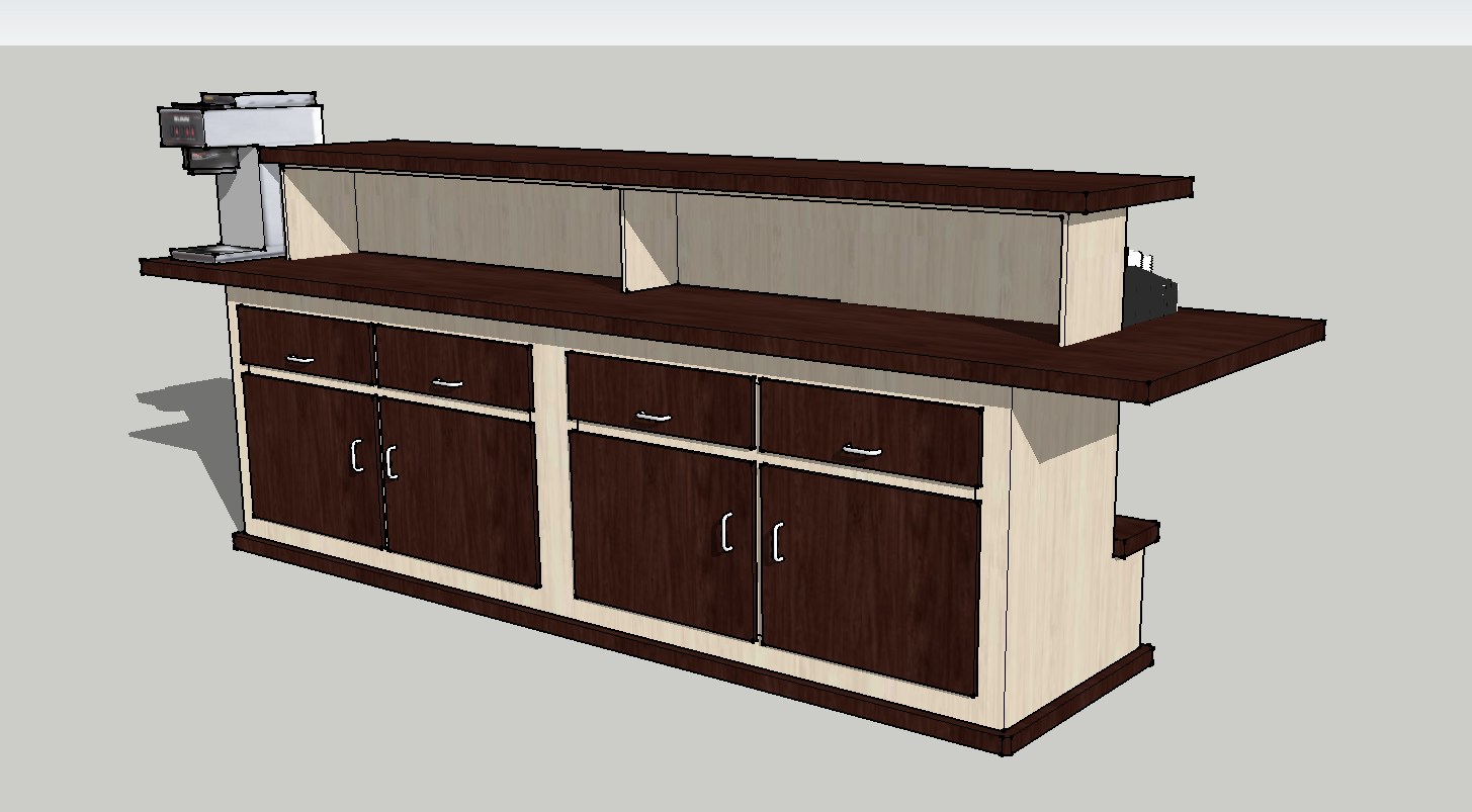 Home Decoration Live Booth Counter Design